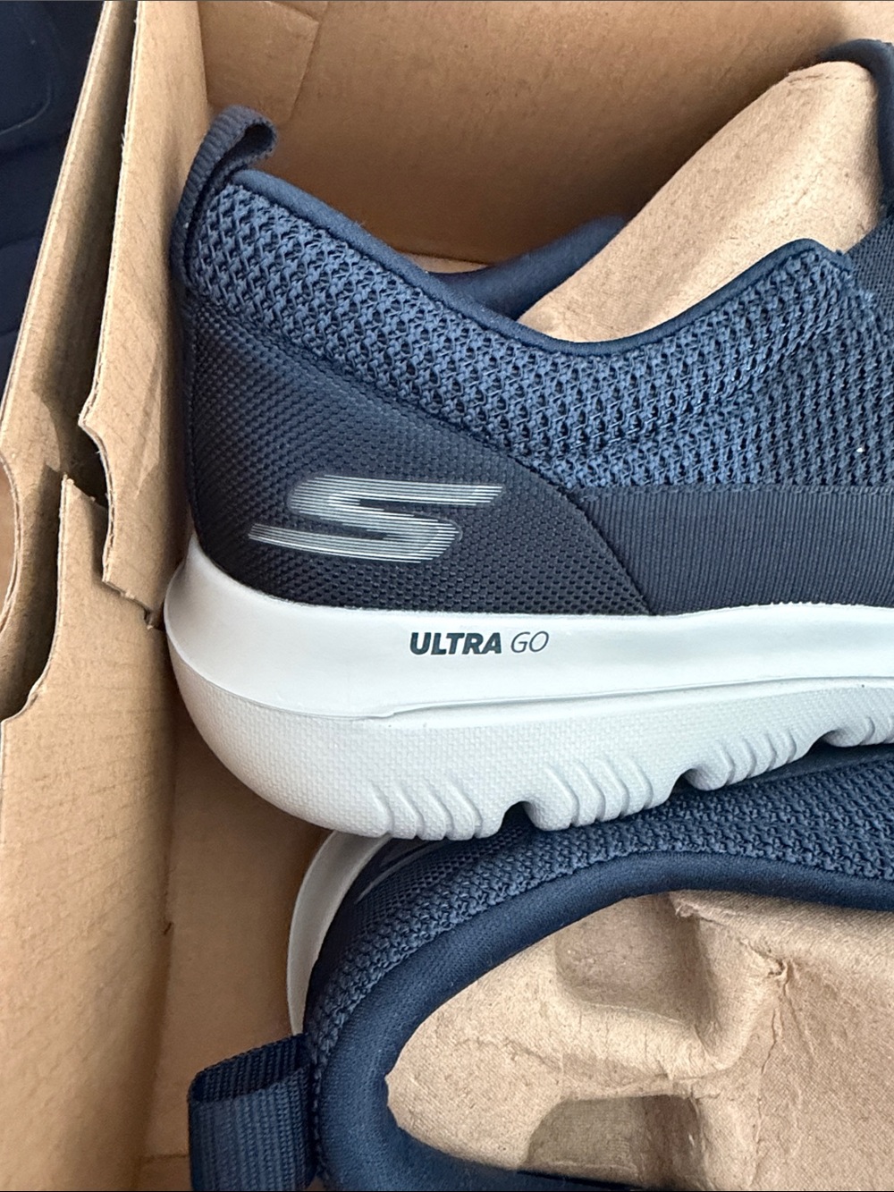Skechers Men's Navy Go Walk evolution ultra Slip-On Knit Comfort Sneaker - Picture 3 of 4